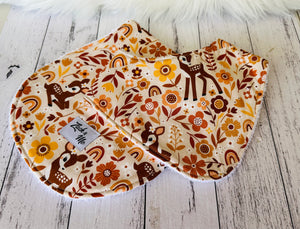 Matching sausage dog Burp Cloth & Dribble bib