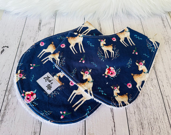 Matching Deer Burp Cloth & Dribble bib