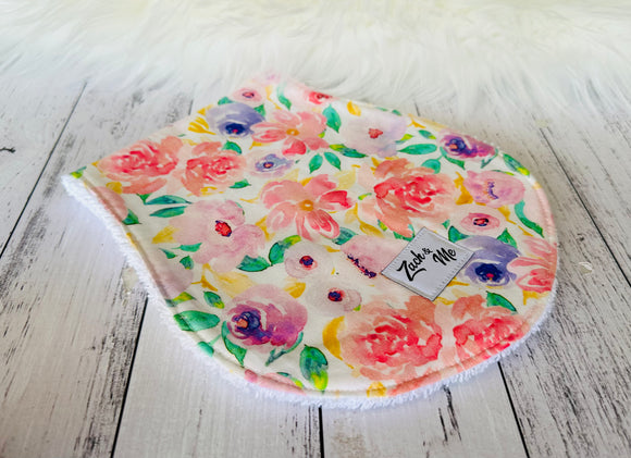 Floral burp cloth