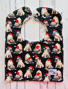 Pug christmas Feeding Bib