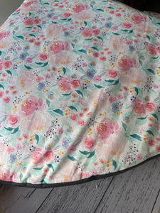 Pink floral playmat